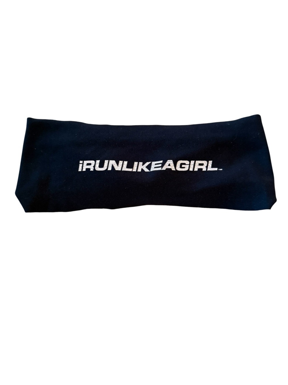Black I Run Like A Girl Performance Headband Athletic Wear